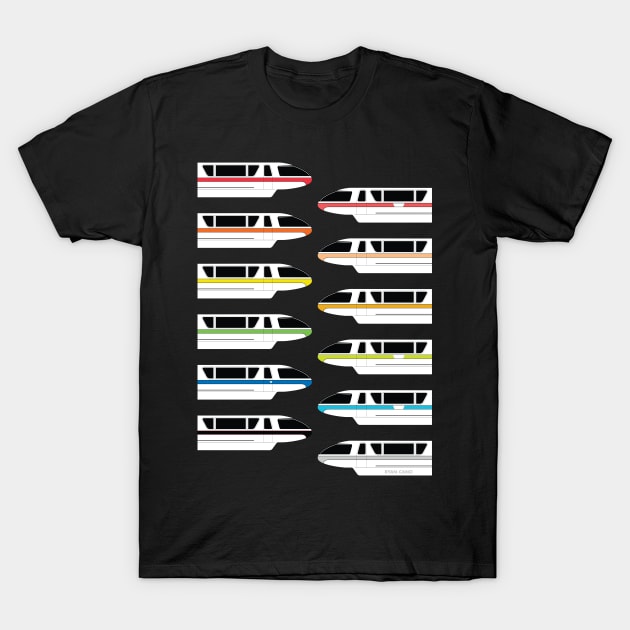 Monorail WDW T-Shirt by keystonemagic